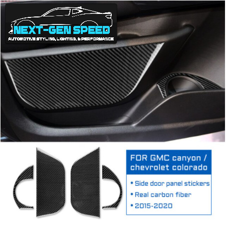 2015-2020 GMC Canyon / Chevy Colorado Carbon Fiber Door Panel + Cup ...