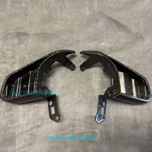 Second image of C8 Corvette Carbon Fiber Steering Wheel Button Trim Replacements
