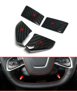 2020-2023 C8 Corvette Carbon Fiber Steering Wheel Button Covers (Black/Red/White/Blue) | Next-Gen Carbon