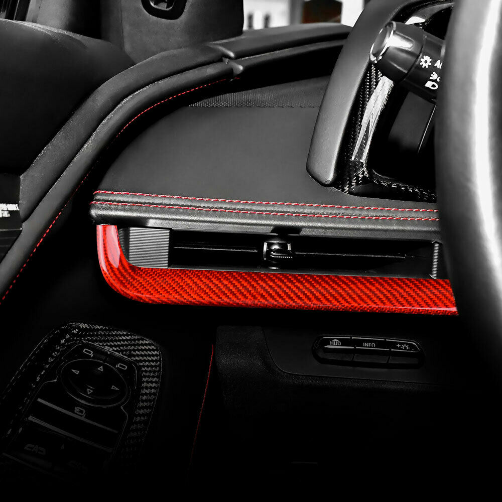 2020+ C8 Stingray Corvette Carbon Fiber Interior Trim Kit- RED - GScreations
