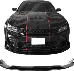 2020 - 23 Charger Widebody Gloss Black Front Bumper Lip 4PC