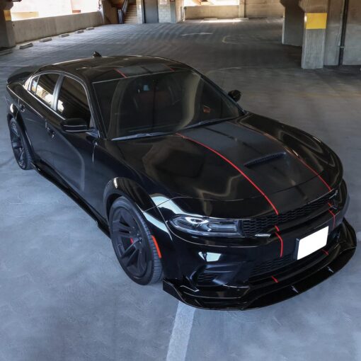Second image of 2020 - 23 Charger Widebody Gloss Black Front Bumper Lip 4PC