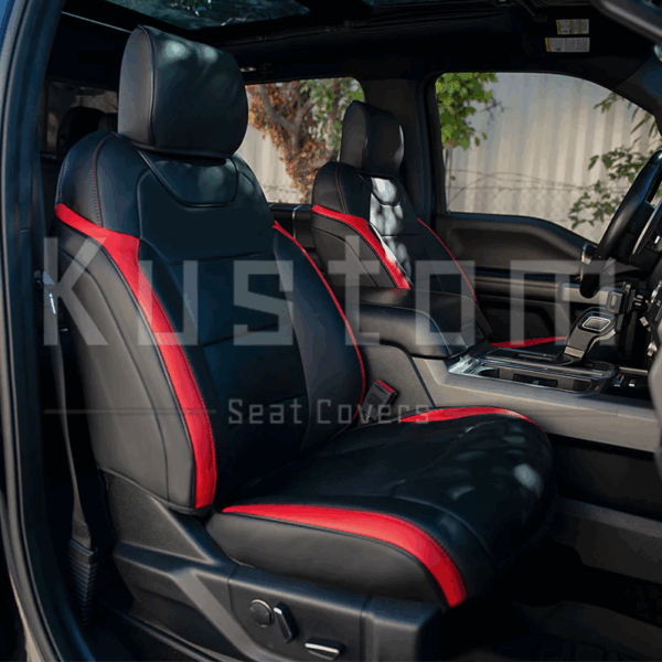 Second image of 2015 - 21 F-150 Raptor Custom Leather Seat Covers