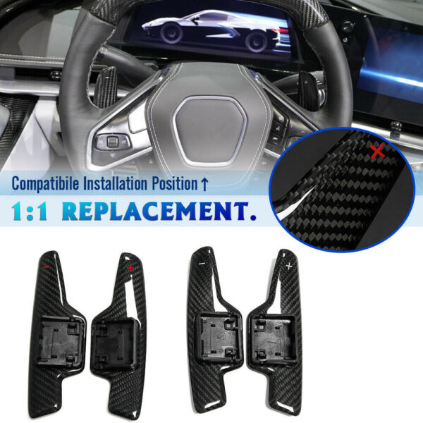 Second image of C8 Corvette Carbon Fiber Paddle Shifters | Next-Gen Carbon