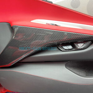 Real Carbon Fiber Speaker Overlays For C8 Corvette 2020-2025 - 2-Piece Kit, Peel & Stick