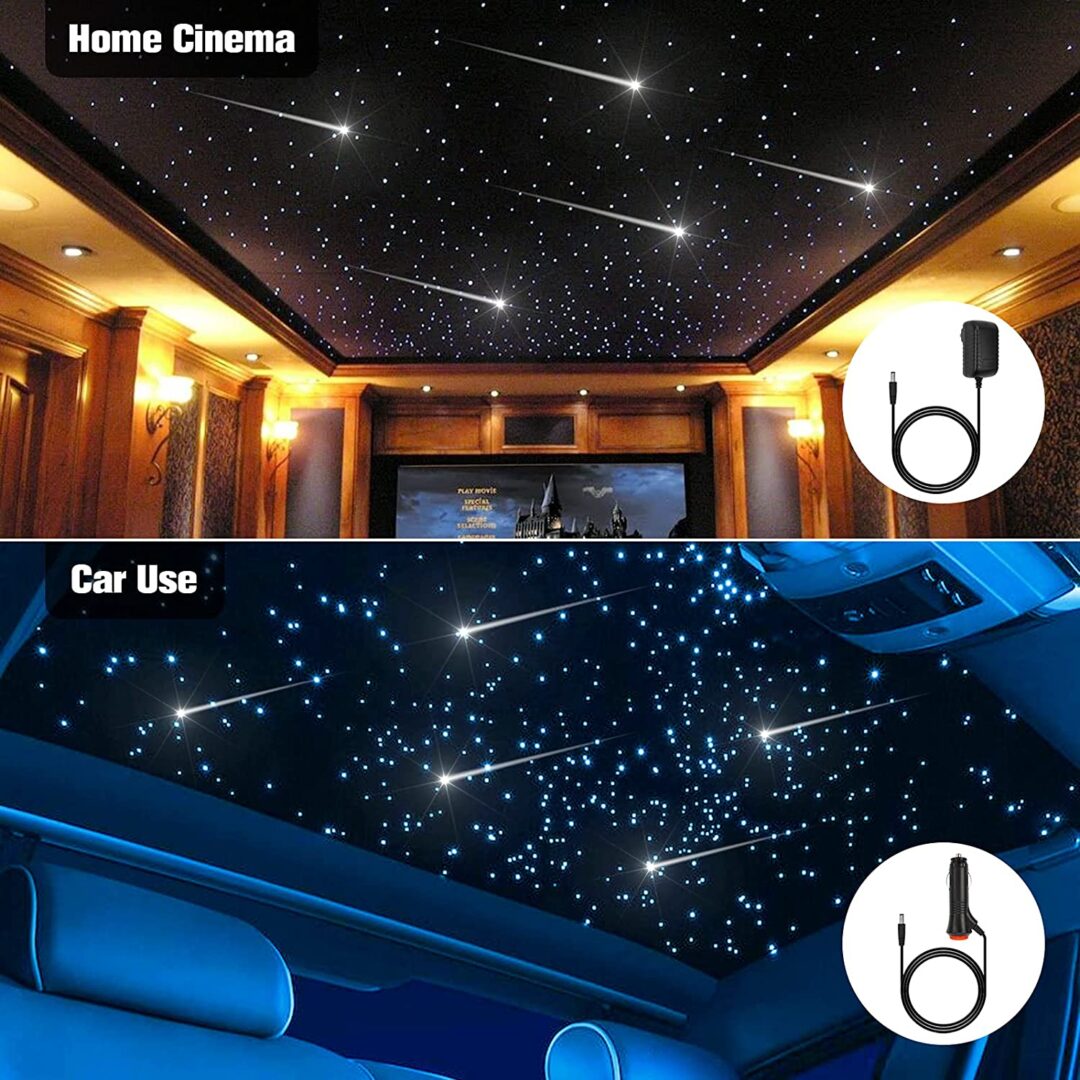 Star Light Meteor/Shooting Star Headliner LED Ceiling Kit Twinkle | Dual Port | Assorted | Bluetooth/Remote - Next-Gen Speed