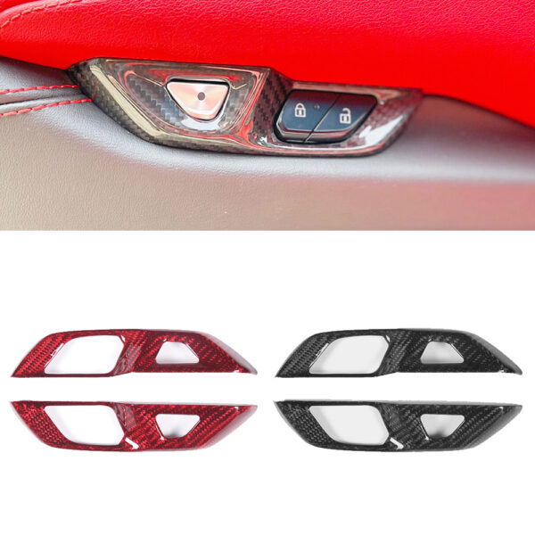 C8 Corvette Carbon Fiber Unlock/Lock Button Trim Cover | Next-Gen Carbon