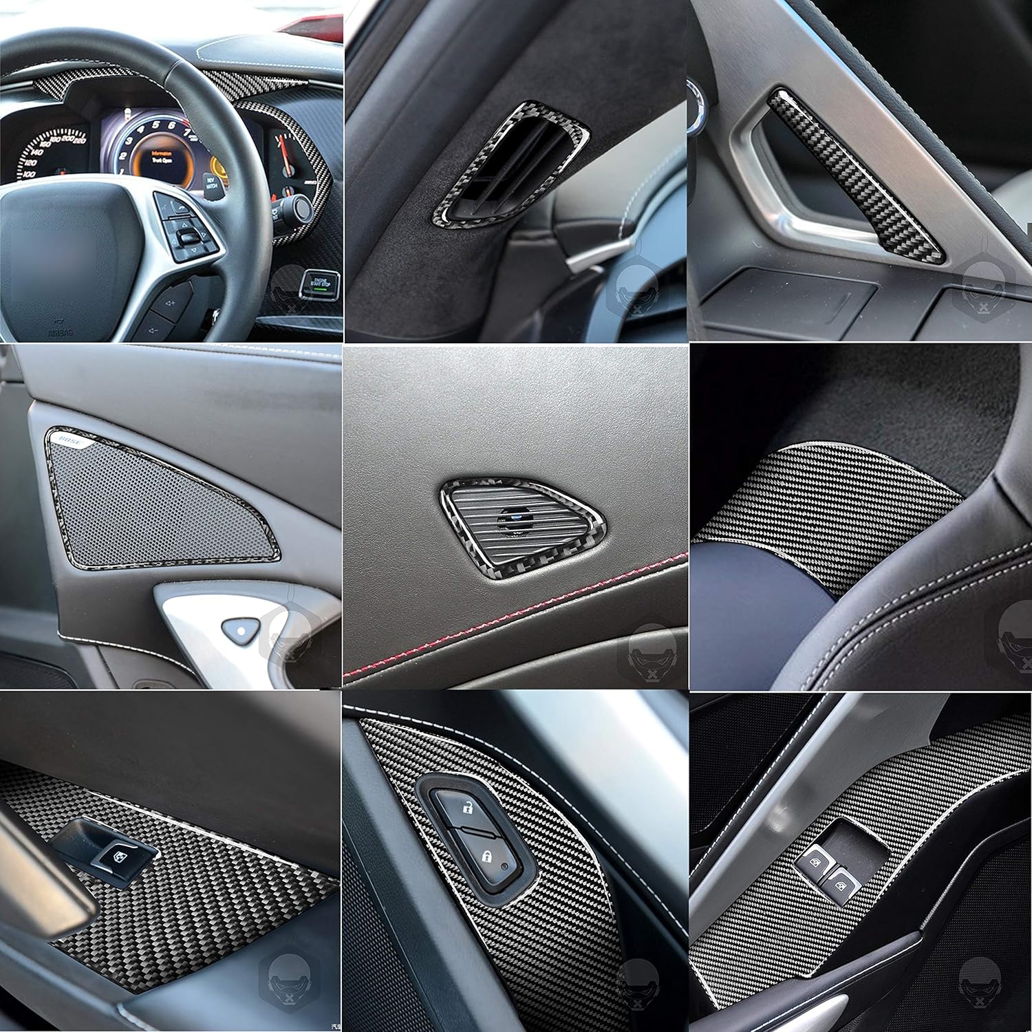 2014-19 C7 Corvette Real Carbon Fiber Complete Interior Trim Kit