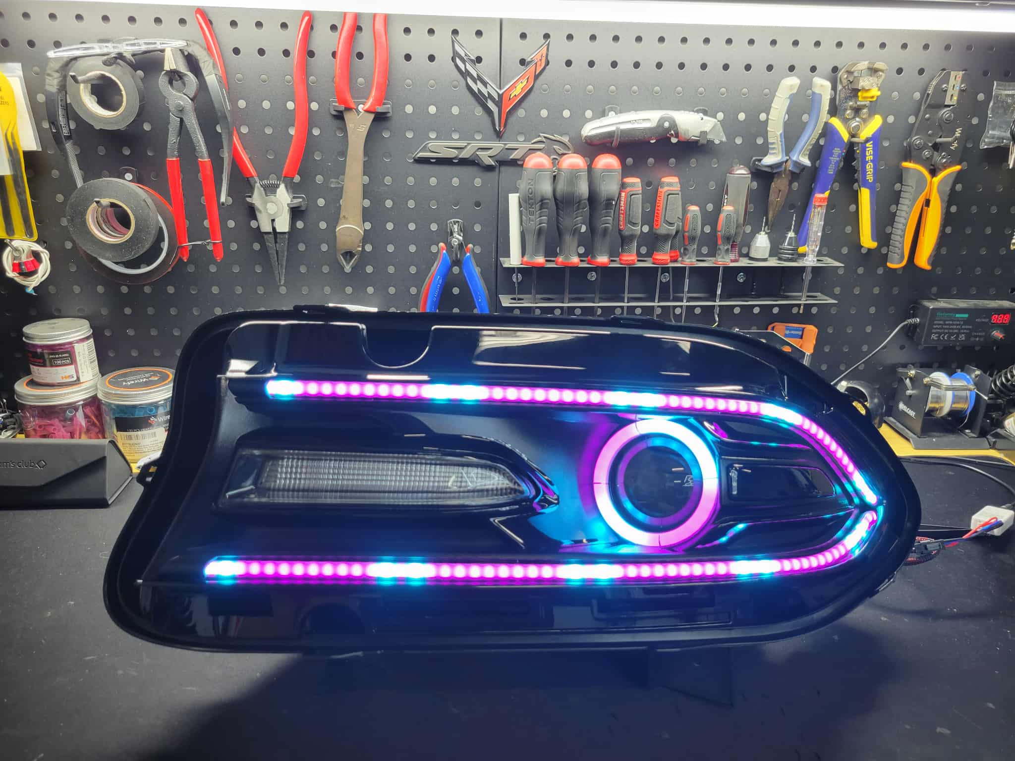 Second image of 2015 - 24 Dodge Charger Pre-Built RGB Color Changing Headlights | Next-Gen Flow