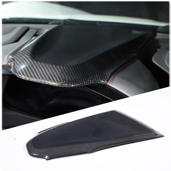 C8 Corvette Carbon Fiber Upper Dash Pad Cover | Black / Red