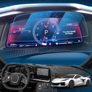 C8 Corvette Interior Speedometer Info Screen Protection Clear Film PPF