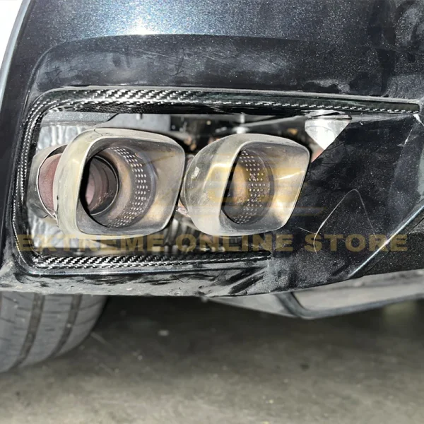 Second image of C8 Corvette Stingray Carbon Fiber Rear Diffuser Exhaust Bezels