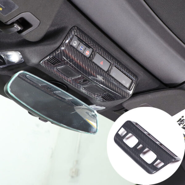 C8 Corvette Carbon Fiber Upper Roof Reading Light Panel Cover - Black / Red / Blue