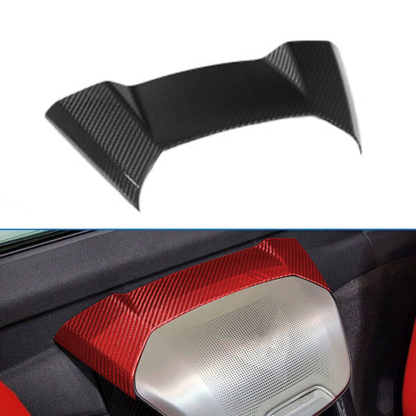 C8 Corvette Carbon Fiber Upper Waterfall Cover (Coupe/Convertible)  | Black / Red Carbon