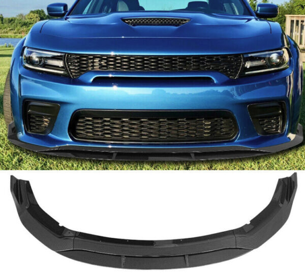 2020 - 24 Charger Widebody Carbon Fiber Front Bumper Lip 4PC