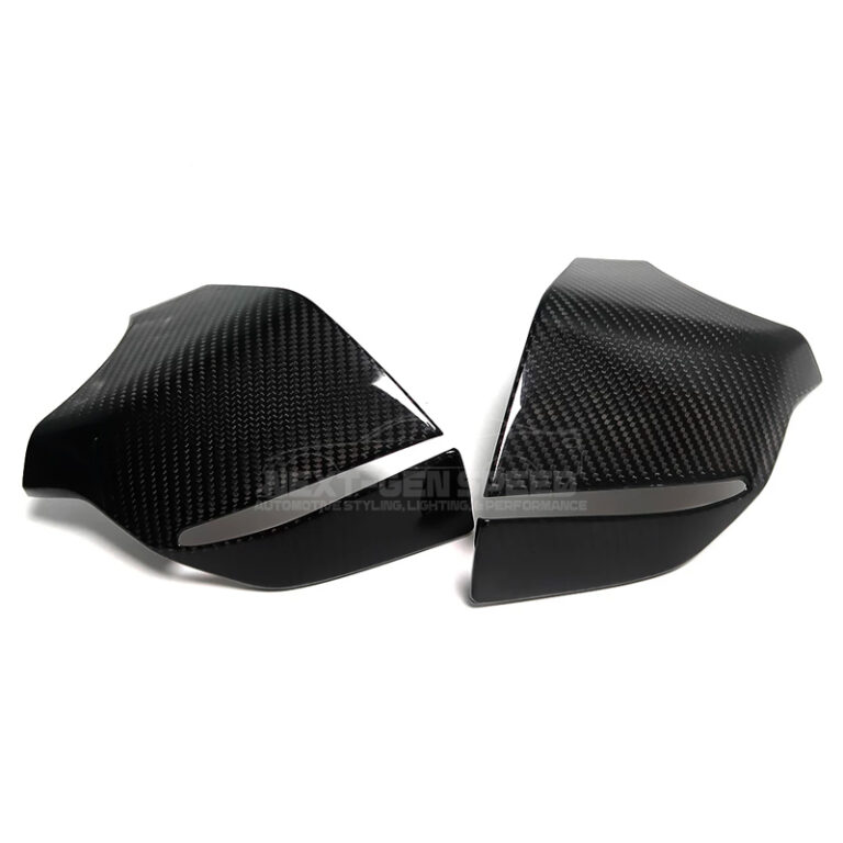 C8 Corvette Carbon Fiber Side Mirror Cover Lower Base Cap Covers | 2020+ Corvette