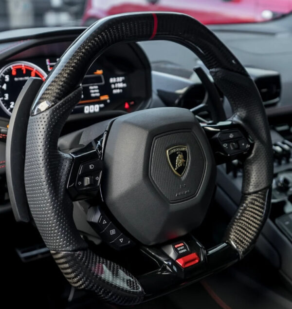 2014 - 24 Lamborghini Huracan Custom Carbon Fiber Steering Wheel | Next-Gen Carbon