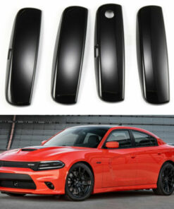 For 2011-2020 Dodge Charger Gloss Black Door Handle Covers Decor Cover Trim