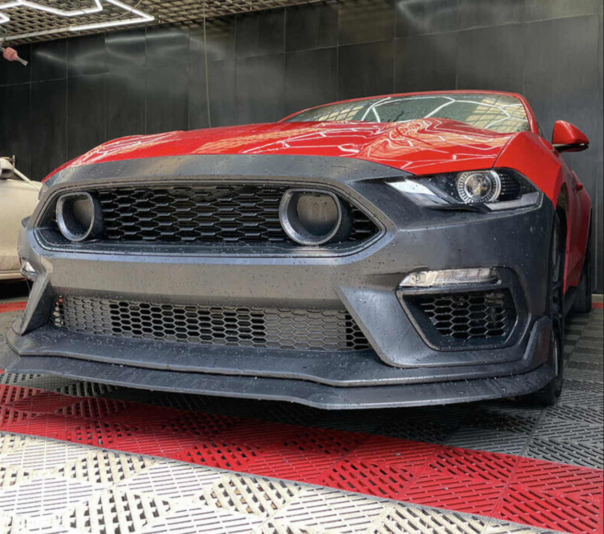 Second image of 2018-24 Ford Mustang Mach 1 Style PP Front Bumper Cover Conversion Full Kit