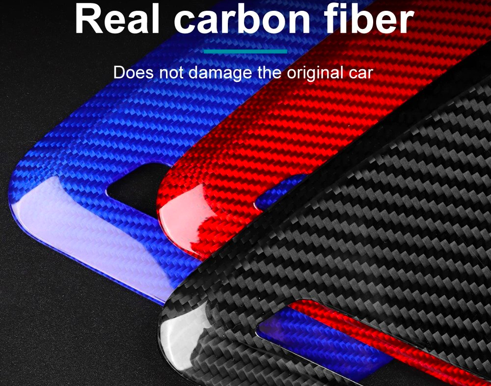 Second image of C8 Corvette Carbon Fiber Interior Door Speaker Covers (Black / Red / Blue)