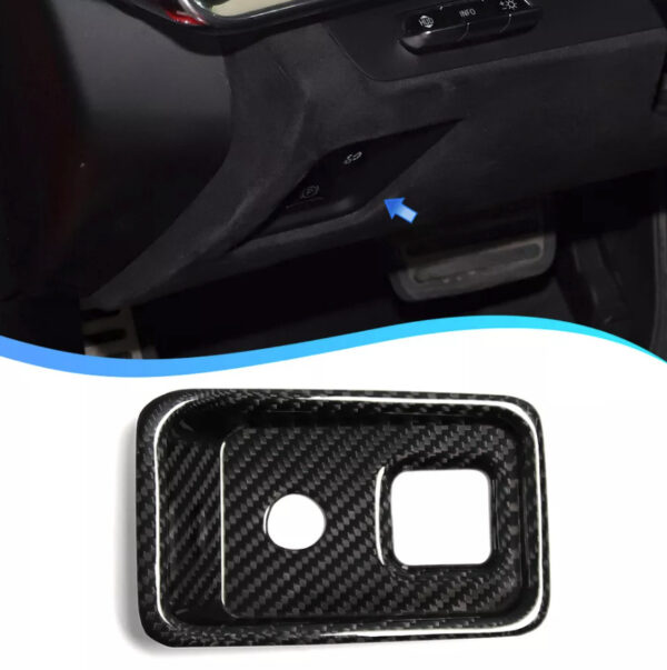 C8 Corvette Carbon Fiber Interior Parking Brake Trim Cover