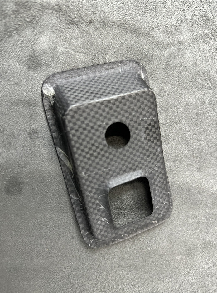 Second image of C8 Corvette Carbon Fiber Interior Parking Brake Trim Cover | 2020+ Corvette