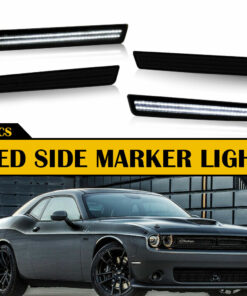 2015- 23 Dodge Challenger Smoked Dual White LED Side Markers