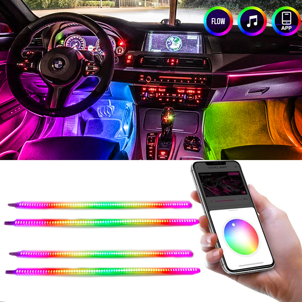 Multicolor Flow Series LED Car Interior Ambient Foot Lighting Kit -