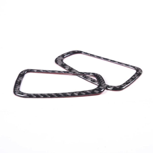 Second image of C8 Corvette Soft Carbon Fiber Defogger Trim Covers (Black / Red) | Next-Gen Carbon