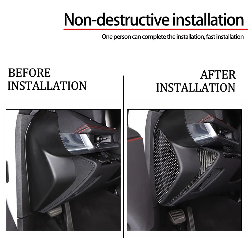 thumbnail image 2 of Peel And Stick Interior Upgrade 15-Piece Real Carbon Fiber Interior Trim Kit For Ford Mustang 2005-2009 - Dashboard & Door Panel Covers Car Trim 2 of 9