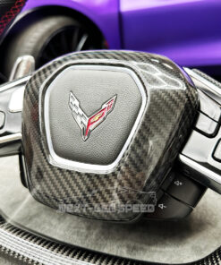 C8 Corvette Carbon Fiber Steering Wheel Center Surround Cover | 2020 - 2023 Chevy C8 Corvette
