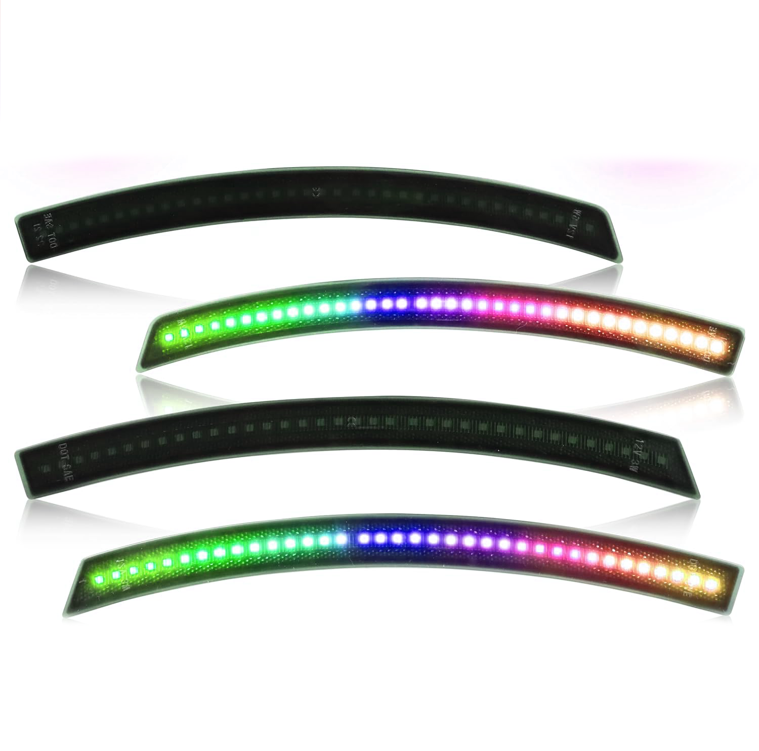 2014 - 19 Corvette C7 Smoked RGB/Flow Series LED Side Markers | Color Changing