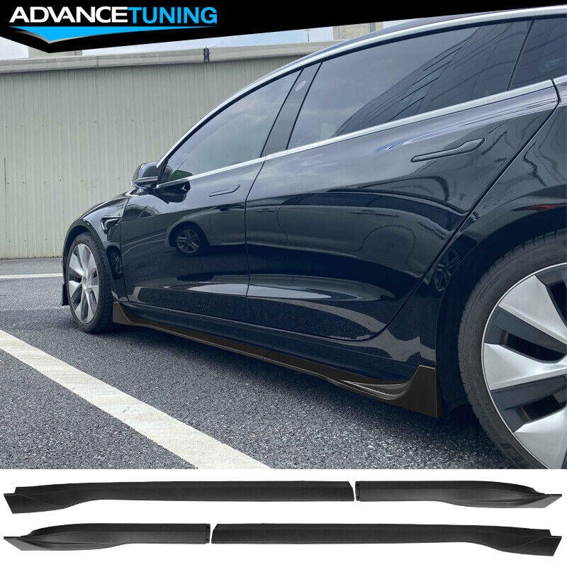 2017 - 2024 Tesla Model 3 Side Skirts Rocker Panels - Next-Gen Speed