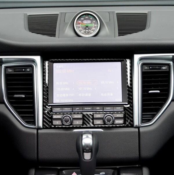 Second image of 2014 - 21 Porsche Macan Carbon Fiber Radio/Climate Control Trim