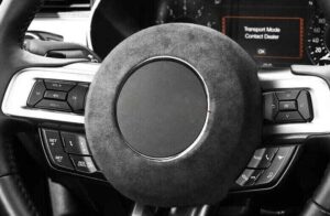 2015 - 2024 Ford Mustang Suede Steering Wheel Air Bag Frame Cover
