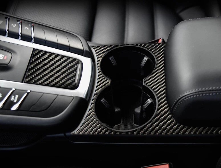 Second image of 2014 - 21 Porsche Macan Interior Carbon Fiber Cup Holder Trim