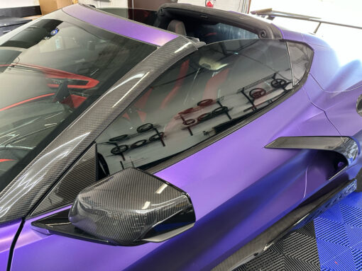 C8 Corvette Carbon Fiber Exterior Lower Window Trim Covers