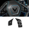 2020-2023 C8 Corvette Carbon Fiber Steering Wheel Button Covers (Black/Red/White/Blue) | Next-Gen Carbon
