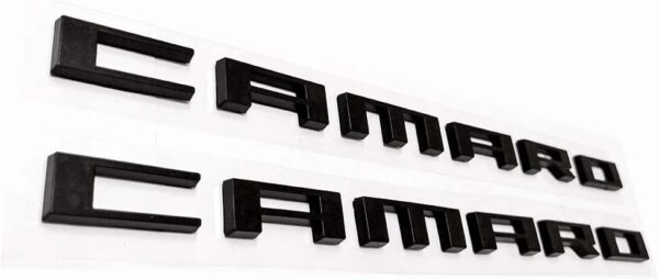 2010 - 24 Camaro Blacked Out Fender Side Emblem Badge