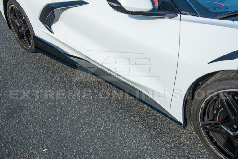 2020-2024 C8 Corvette Gloss Black 3vm Side Skirts - Next-gen Speed