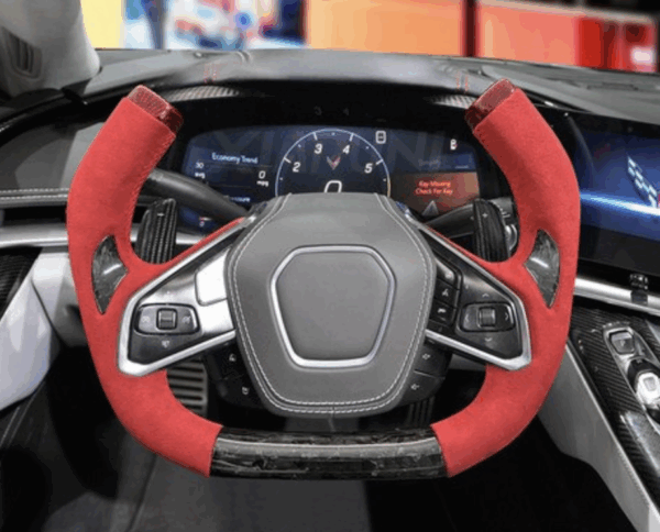 C8 Corvette Stingray / Z06 F1 Yoke Style Carbon Fiber Steering Wheel (Complete/Heated) | Next-Gen Carbon