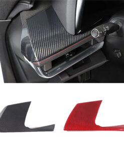 2020-24 C8 Corvette Carbon Fiber LH Dashboard Trim Cover | Black / Red