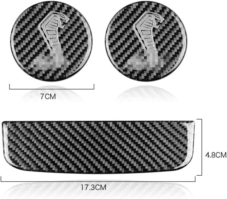 Second image of 2015-24 Mustang Shelby Real Carbon Fiber Cup Holder Cover Insert Kit