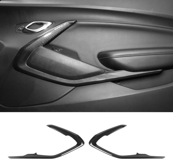 2016-24 Camaro Carbon Fiber Interior ABS Door Surround Trim Bezel Cover
