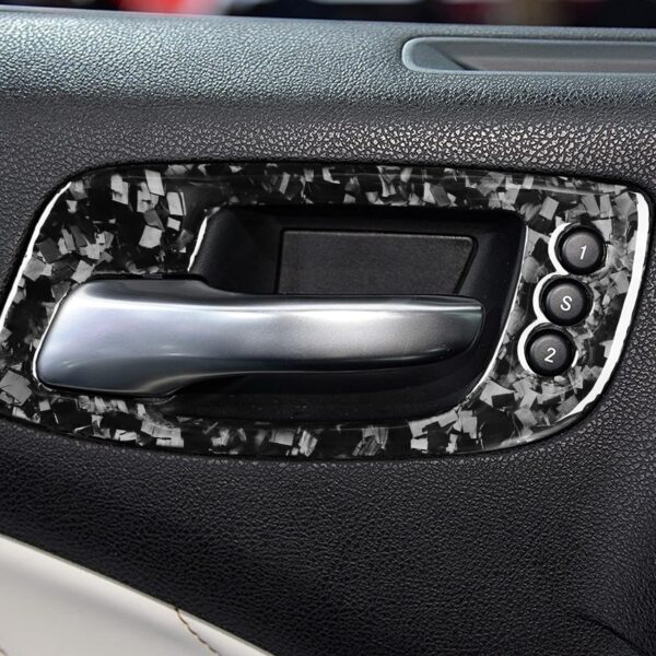 2011 – 24 Dodge Charger Forged Carbon Fiber Interior Door Handle Trim Covers
