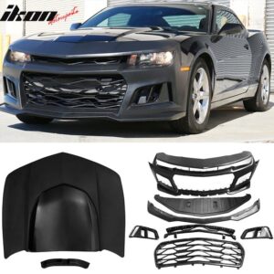 2014 - 15 Camaro 6th Gen Style ZL1 Front Bumper + Hood Kit