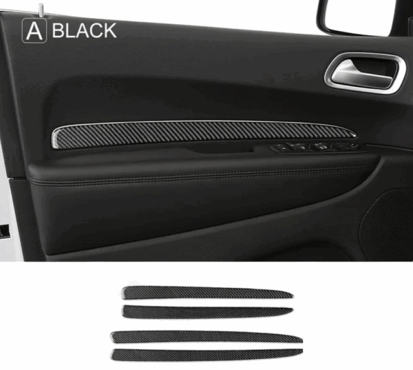 2011-22 Dodge Durango Real Carbon Fiber Interior Door Handle Panel Cover Kit
