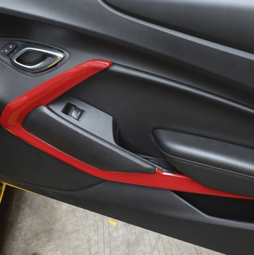2016-24 Camaro Red / Blue Interior ABS Door Surround Trim Bezel Cover