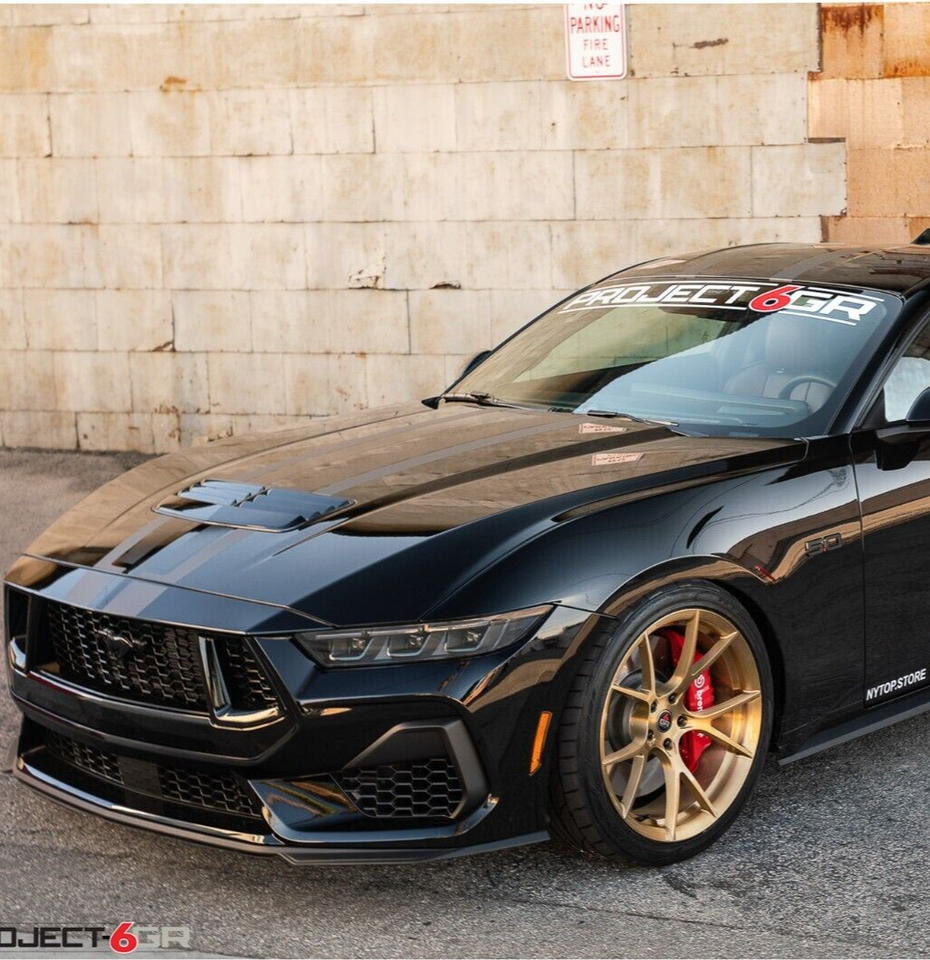2015-24 Mustang 20'' Project 6GR Ten Spoke Black Staggered Concave