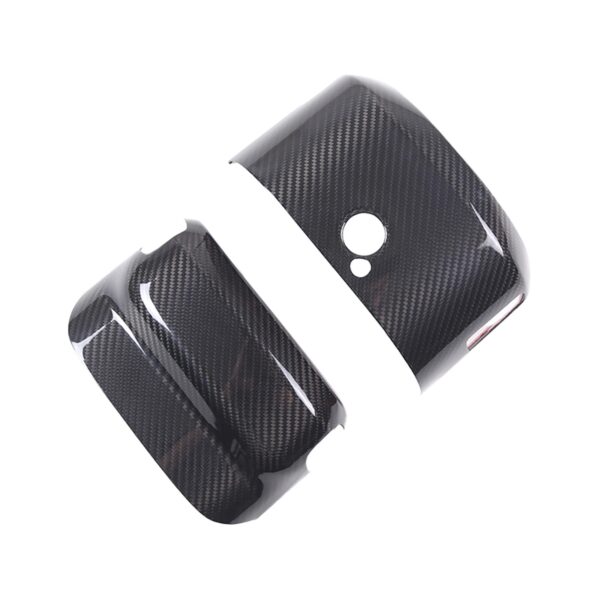Second image of 2014 - 19 C7 Corvette Carbon Fiber Steering Wheel Base Trim Cover Kit | Black / Red